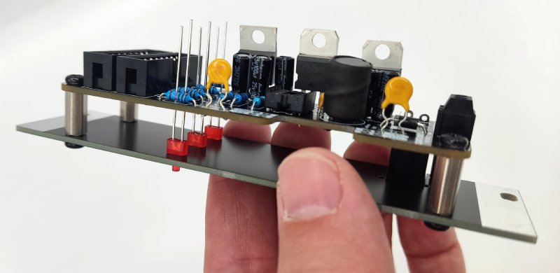 Add panel, LED and barrel socket